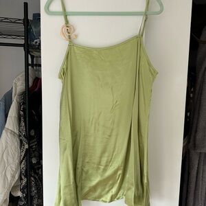 Princess Polly Green Satin Slip Dress